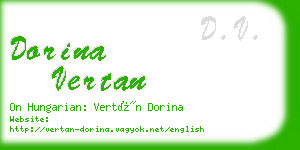 dorina vertan business card